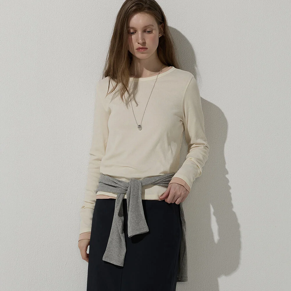Basic round tee - 3colors