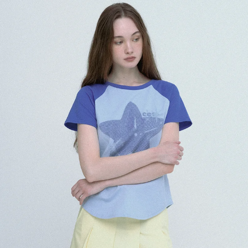STAR RAGLAN T-SHIRT (BLUE)