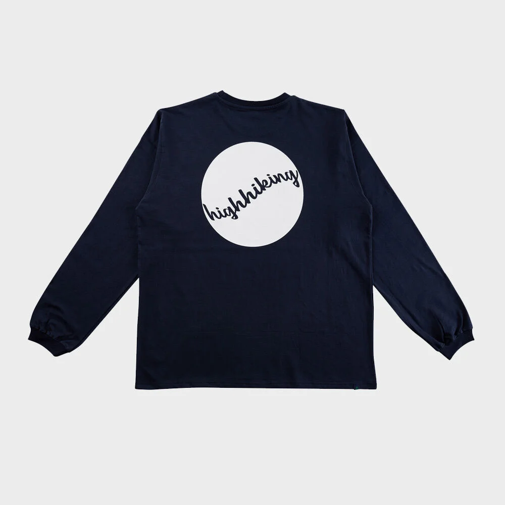 HH POCKET L/S TEE (NAVY / WHITE)