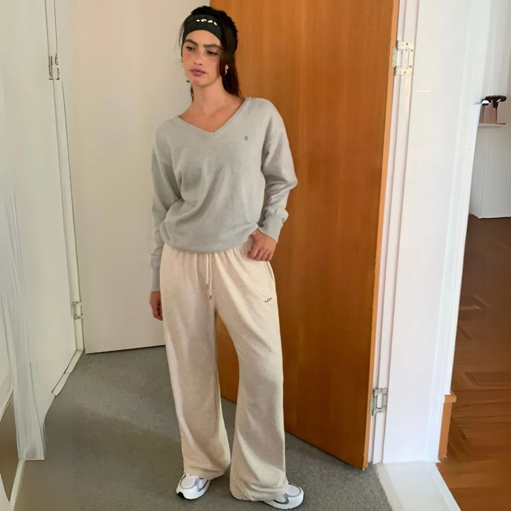 Ribbed Sweatpants 燕麥色