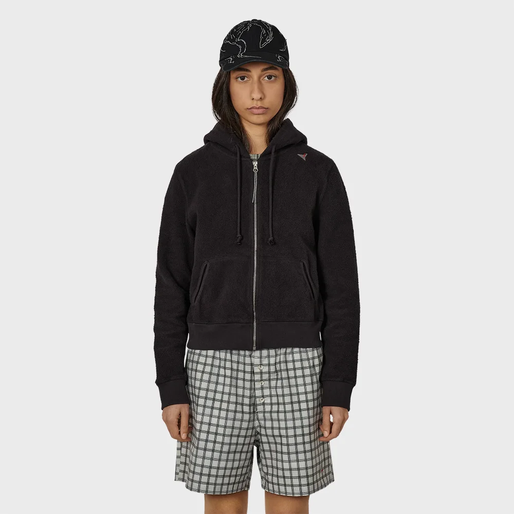 (W) GUNIY INSIDE OUT ZIP-UP BABY HOODIE (WASHED BLACK)