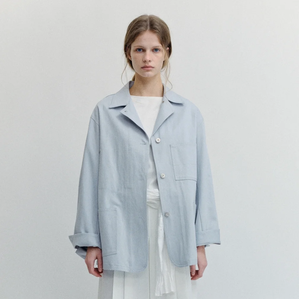 French Work Jacket(Light Blue)