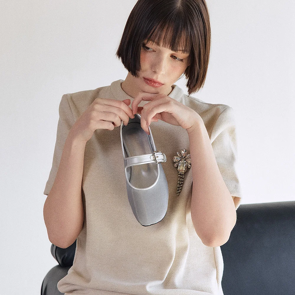 EO2601 Mesh MaryJane Flats(3color)