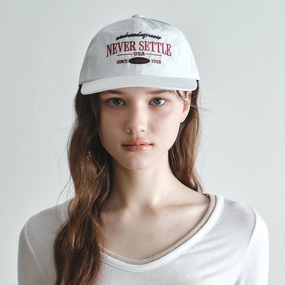 Never Settle Nylon Ball Cap_WHITE(W26ACC02)