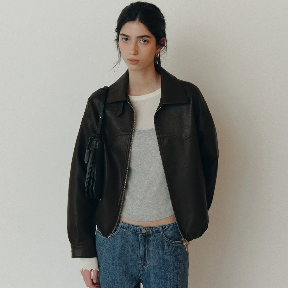 Noma Leather Blouson (Brown)
