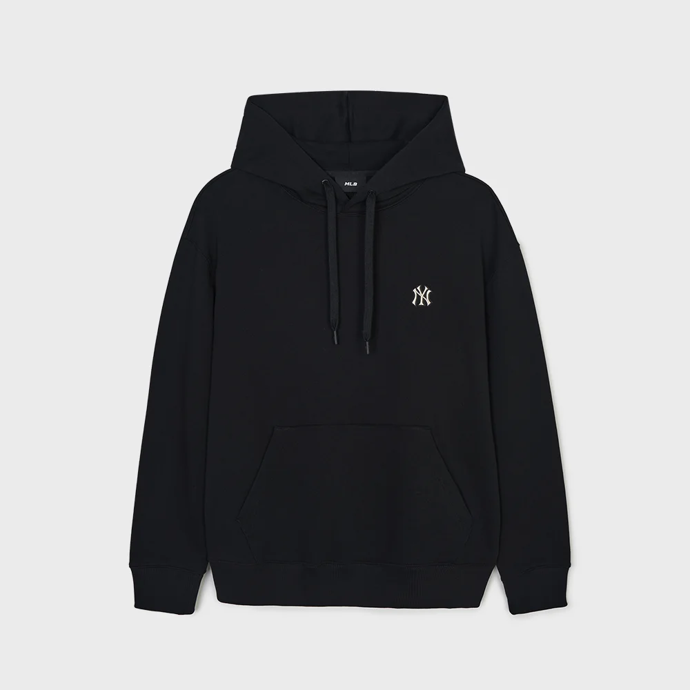 基本款 小標誌 寬鬆版型 連帽衫 NY (Black)