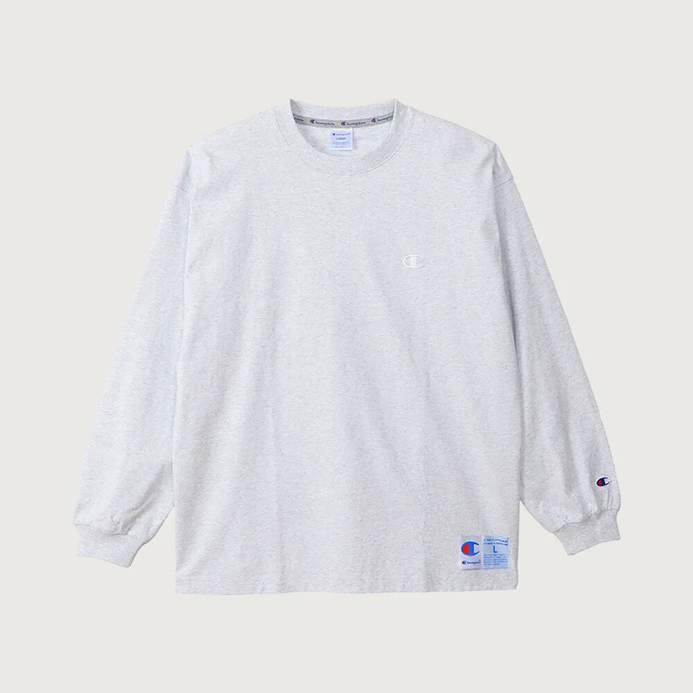 C標誌 寬鬆版型 笑話 擇 長袖 T恤 Heather Grey