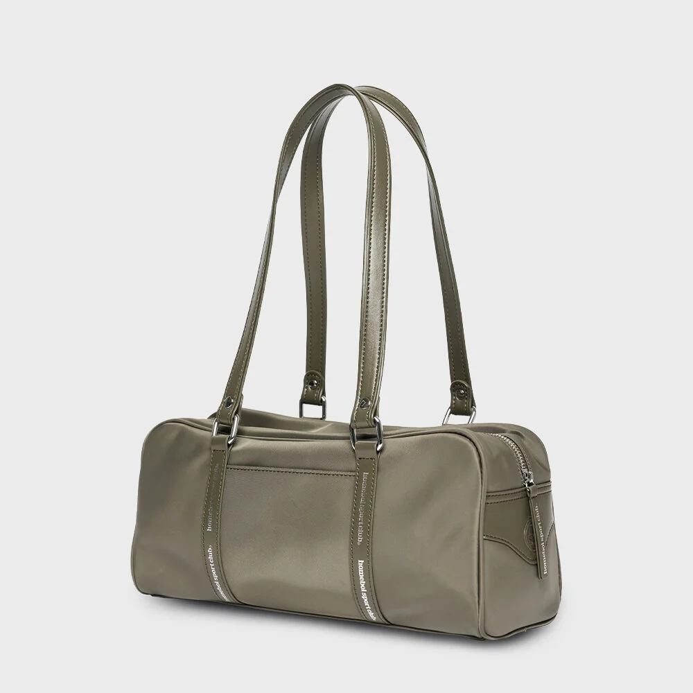 line boston bag(線條波士頓袋) - glossy khaki