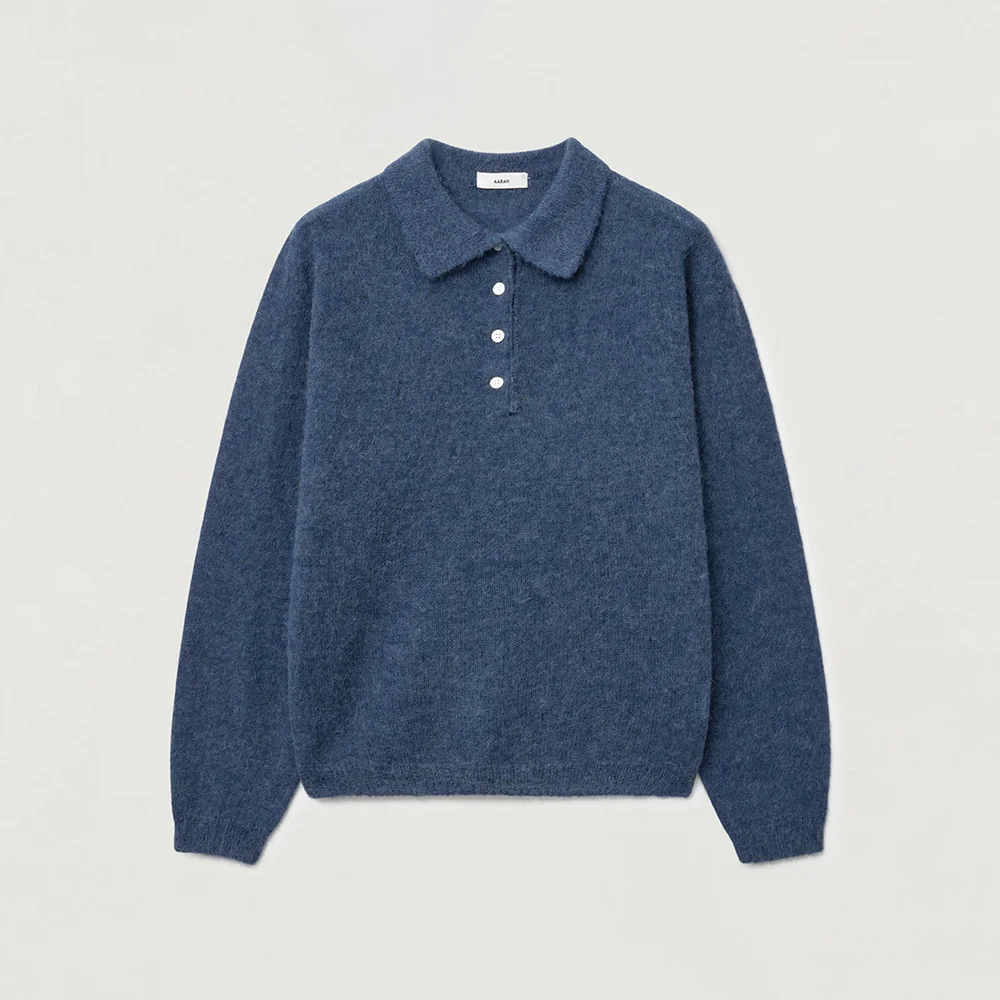 Alpaca larry knit_midnight blue