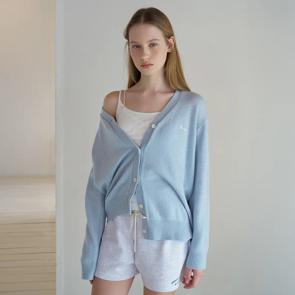 Rudy V-Neck Cardigan - Light Blue