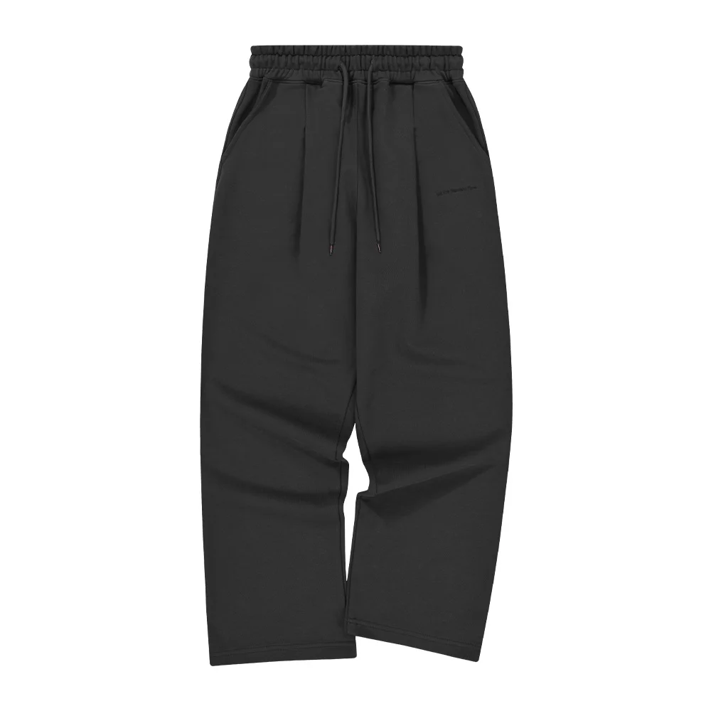 Relaxed Pintuck wide pants Charcoal