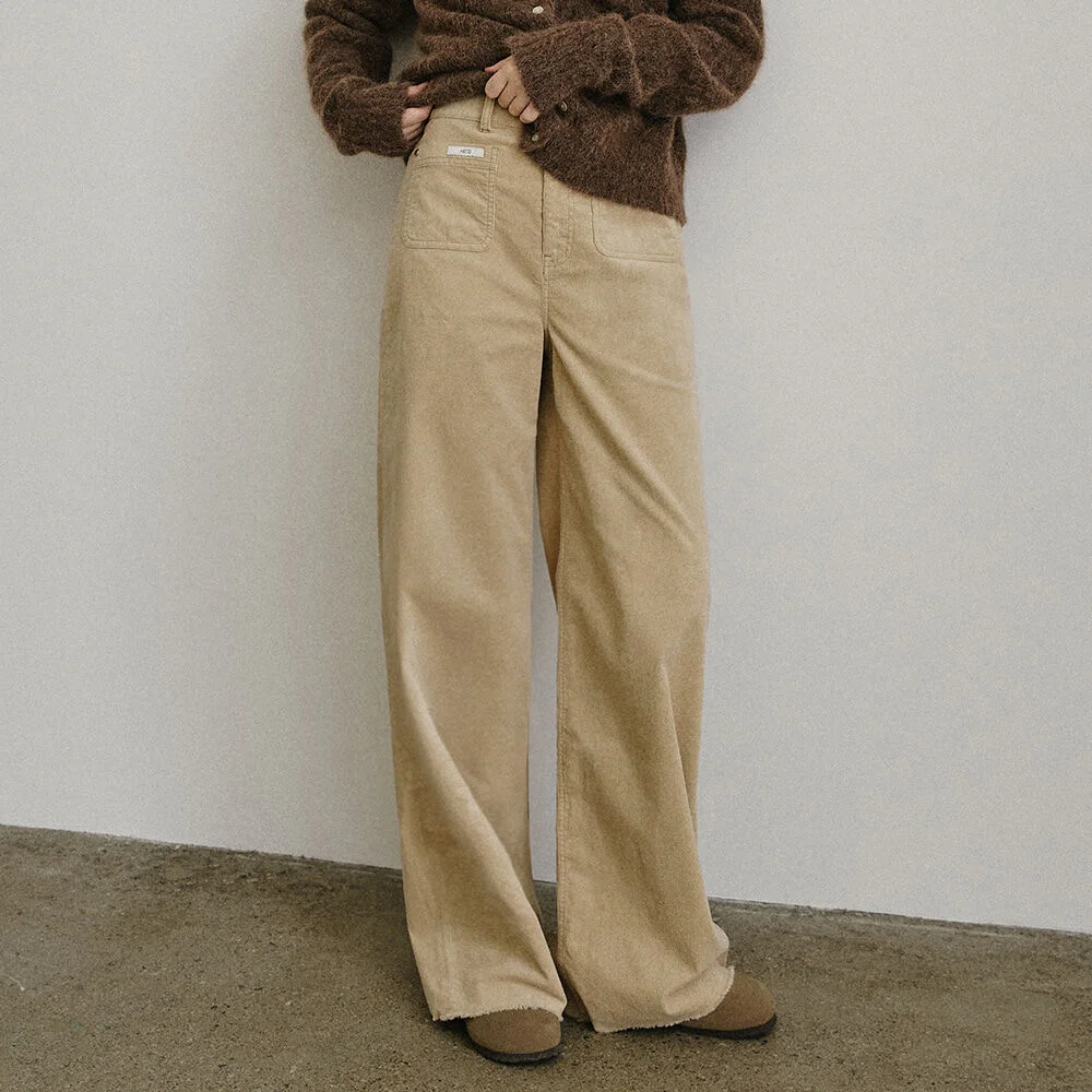 Selby 口袋 燈芯絨 褲子_BEIGE