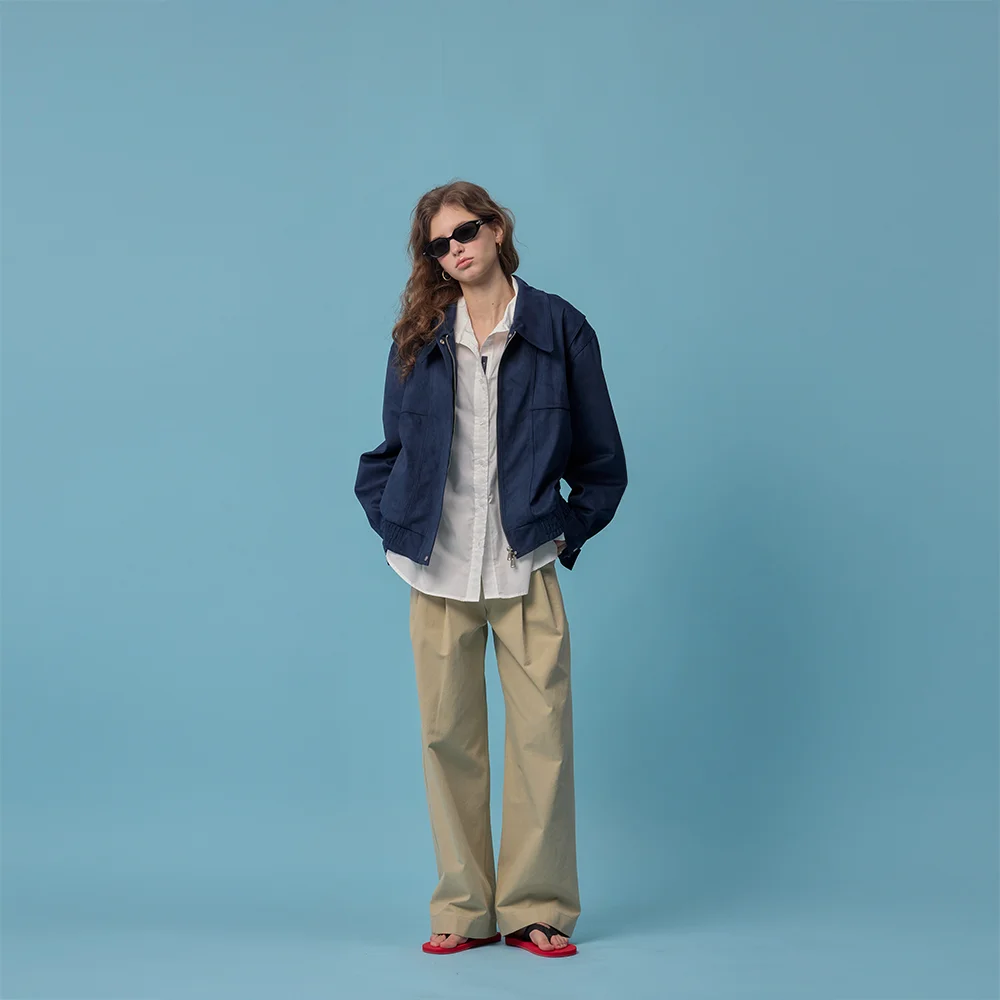 Fake Suede Jumper (Blue)