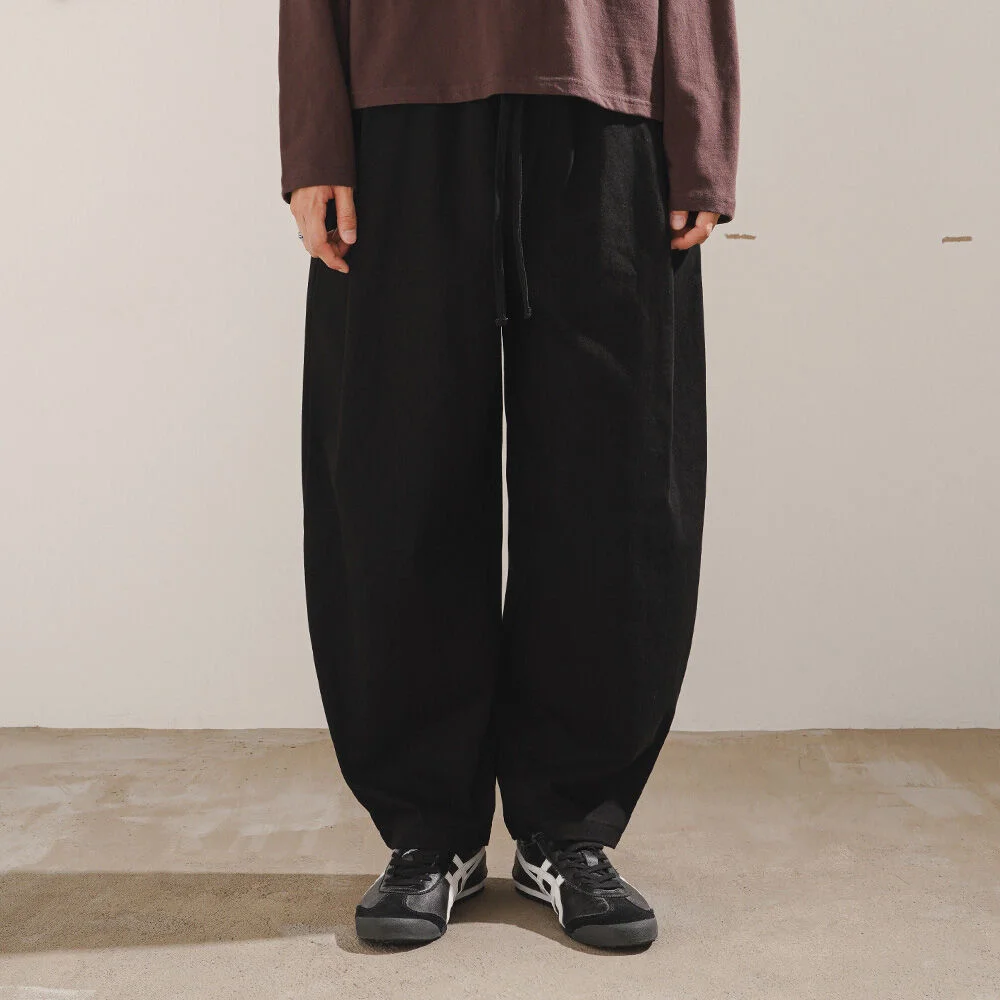禮品 氣球 水洗 棉褲 黑色 JJLP2671